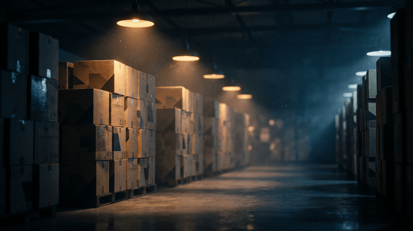 Scanning packages in a warehouse loading bay